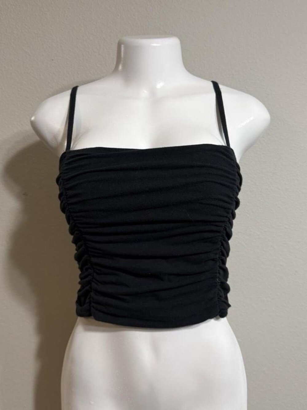 Hollister Co. Tank Top Black Ruched Women's L